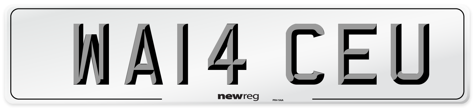WA14 CEU Number Plate from New Reg